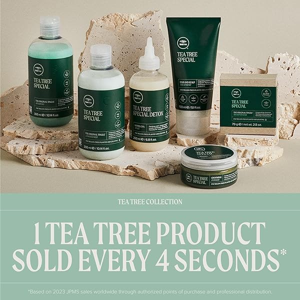 TEA TREE STYLING GEL, MEDIUM HOLD, HIGH-SHINE FINISH, FOR ALL HAIR TYPES, 2.5 FL. OZ.