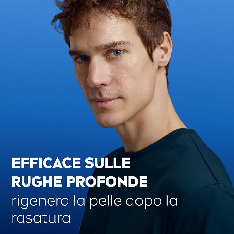Anti-Age Hyaluron Balsamo Dopobarba Uomo 100 ml, Balsamo barba anti-rughe, rivitalizzante e lenitivo, Aftershave con Acido Ialuronico e Q10, Skincare per tutti i tipi di pelle