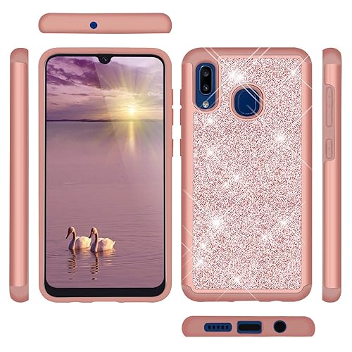 Galaxy A20 Samsung A30 Rose Gold TJS Phone Case Compatible With