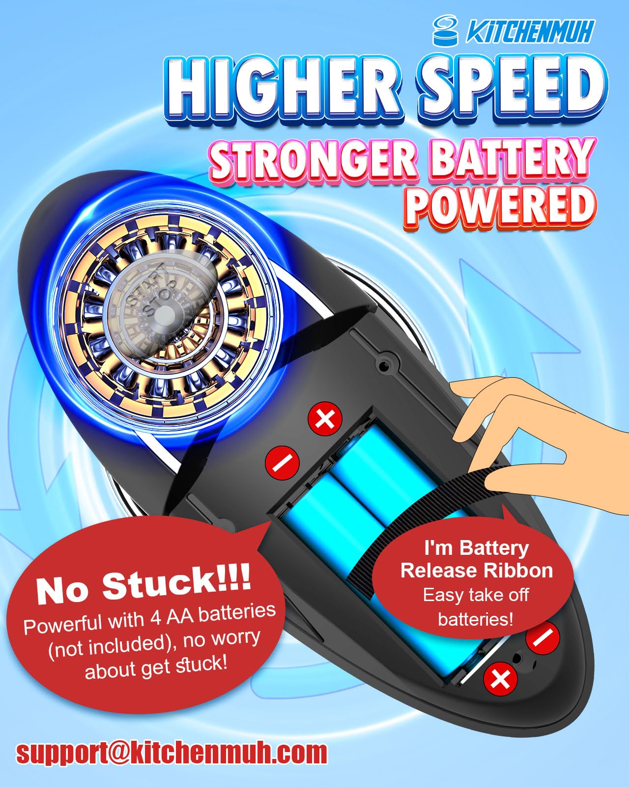 One Touch Electric Can Opener Fits Almost All Can Sizes for Seniors with Arthritis, Hand Held Battery Operated Can Opener with Smooth Edge, Food Safe Kitchen Gadgets Automatic Can Opener for Kitchen