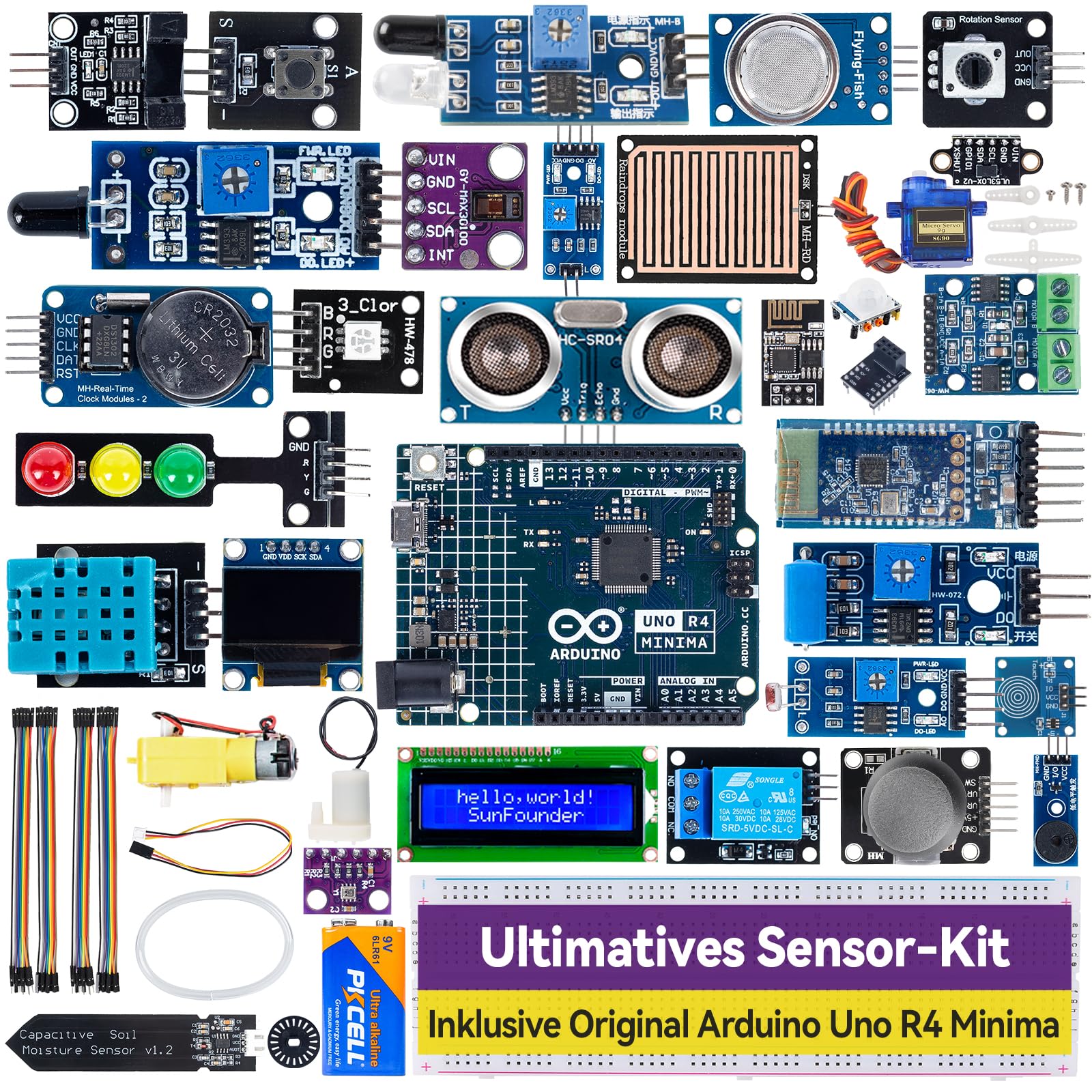 Mua SUNFOUNDER Ultimate Sensor Kit with Original Arduino UNO R4 Minima ...