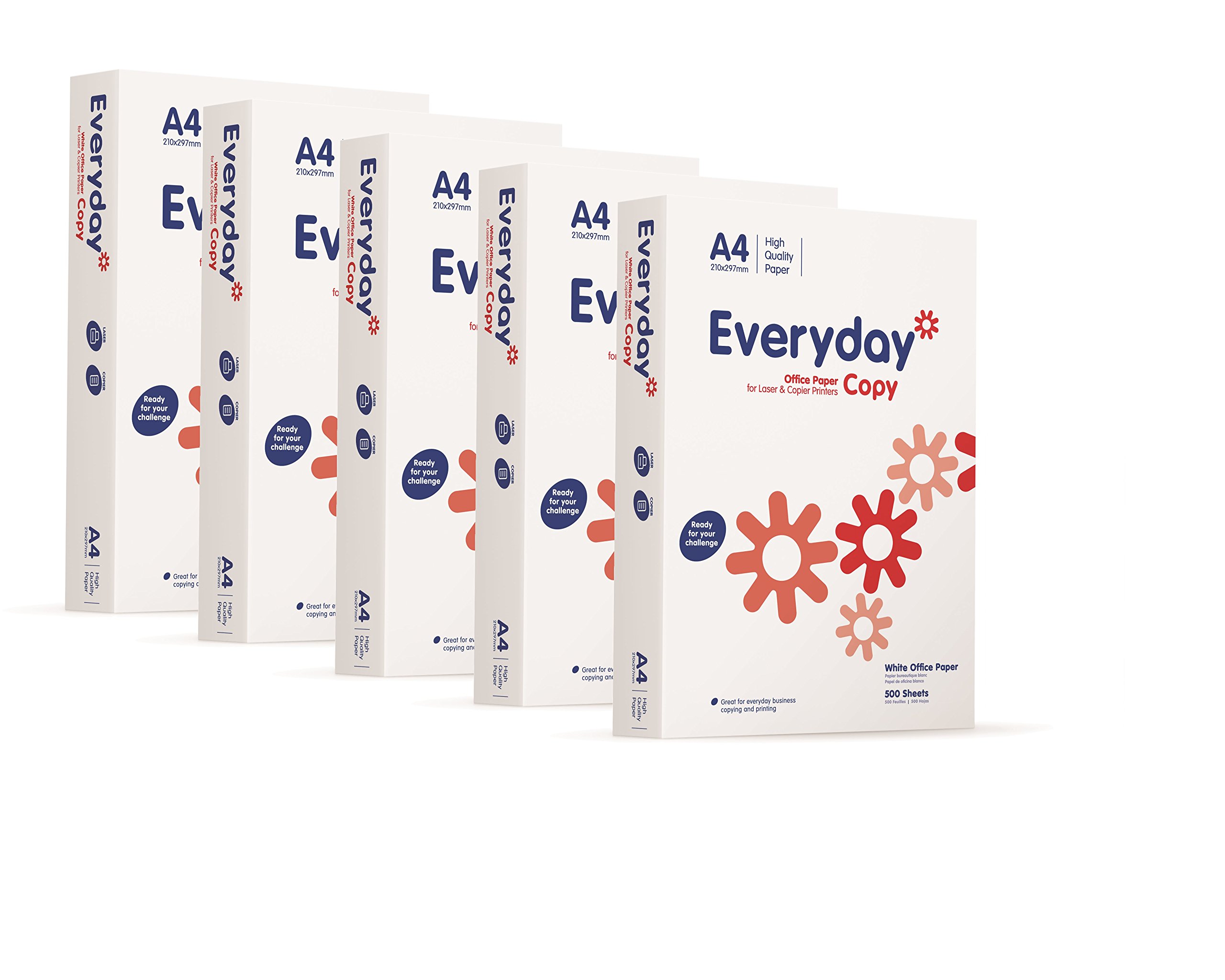 Everyday A4 80gsm Office Paper - Box of 5 Reams (5x500 Sheets)