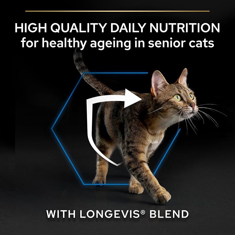 ® Ração seca sénior 7+ LONGEVIS® Rica em Salmão para Gatos, 3 kg