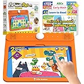Think Academy Interactive Electronic Learning Pad - Learn-to-Read System with Sound Pages, Card-Insert for Alphabet, Words, Numbers, Music, Learning Activities for Kids 3 4 5 Years Old