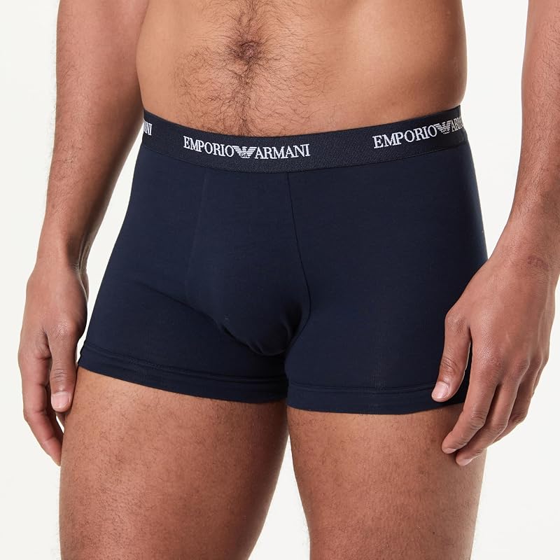 Man's Core Logoband - Boxer da Uomo, Confezione da 3, Blu, M, Armani Blue/Armani Blu/Armani Blue, M