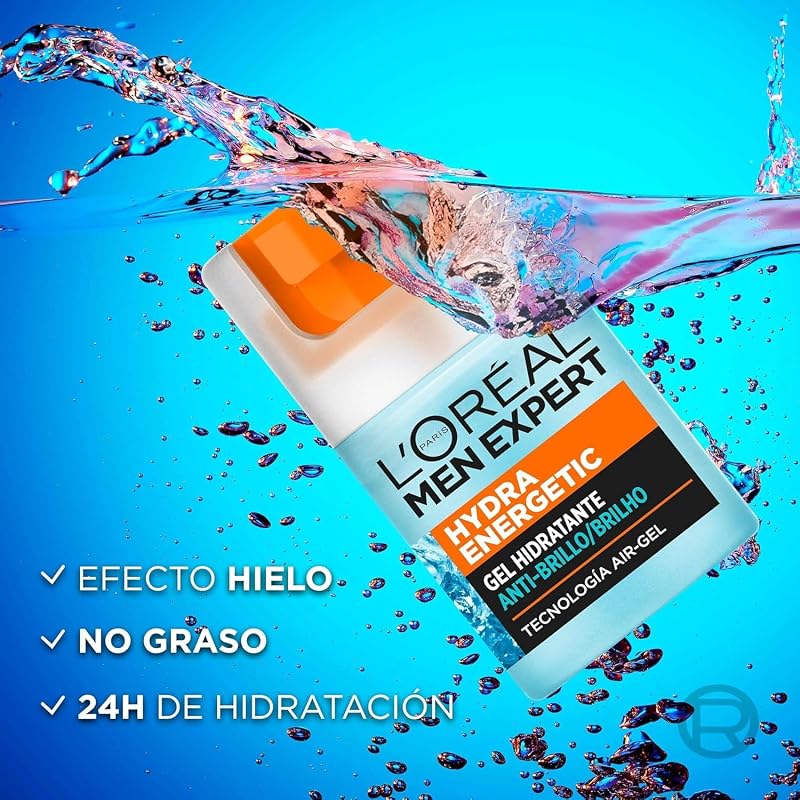 L'Oréal Paris Men Expert Hydra Energetic Fluido Polar Ultra Hidratante - 50 ml (Paquete de 1)