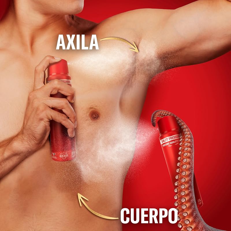 Rockstar Desodorante Spray para Hombre Sin Aluminio, 6x150ml