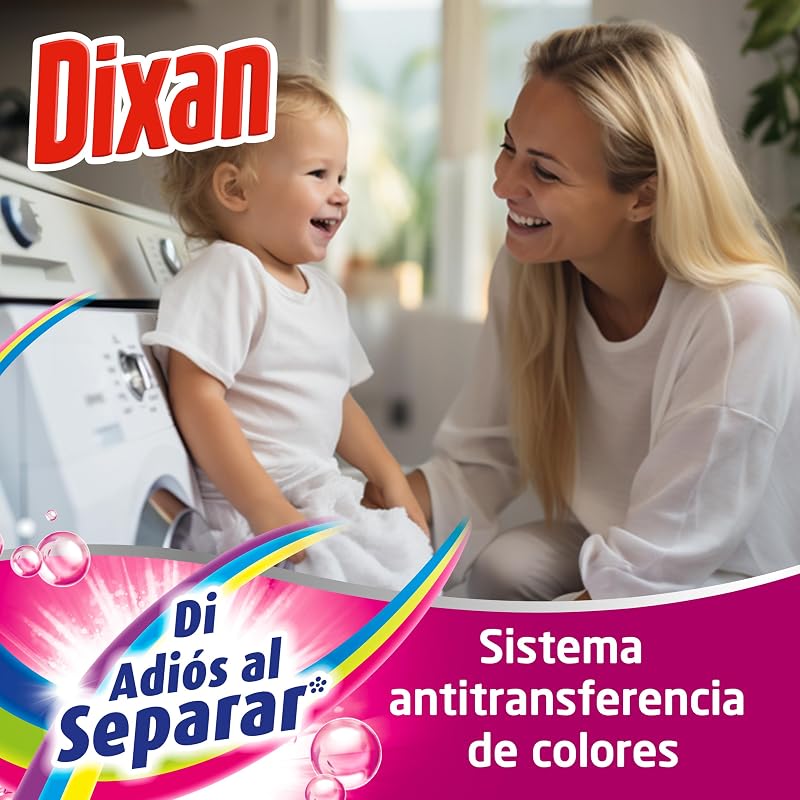 Gel Adiós al Separar Total 4+1, Detergente Líquido para Lavadora 55 Lavados, jabón líquido para la ropa de color, limpieza, luminosidad, frescor y sostenibilidad