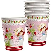 Treasures Gifted Officially Licensed Strawberry Shortcake Cups 24ct - 12oz Paper Cups - World of Strawberry Shortcake Baby Shower Decorations - Birthday Party Supplies Accessories