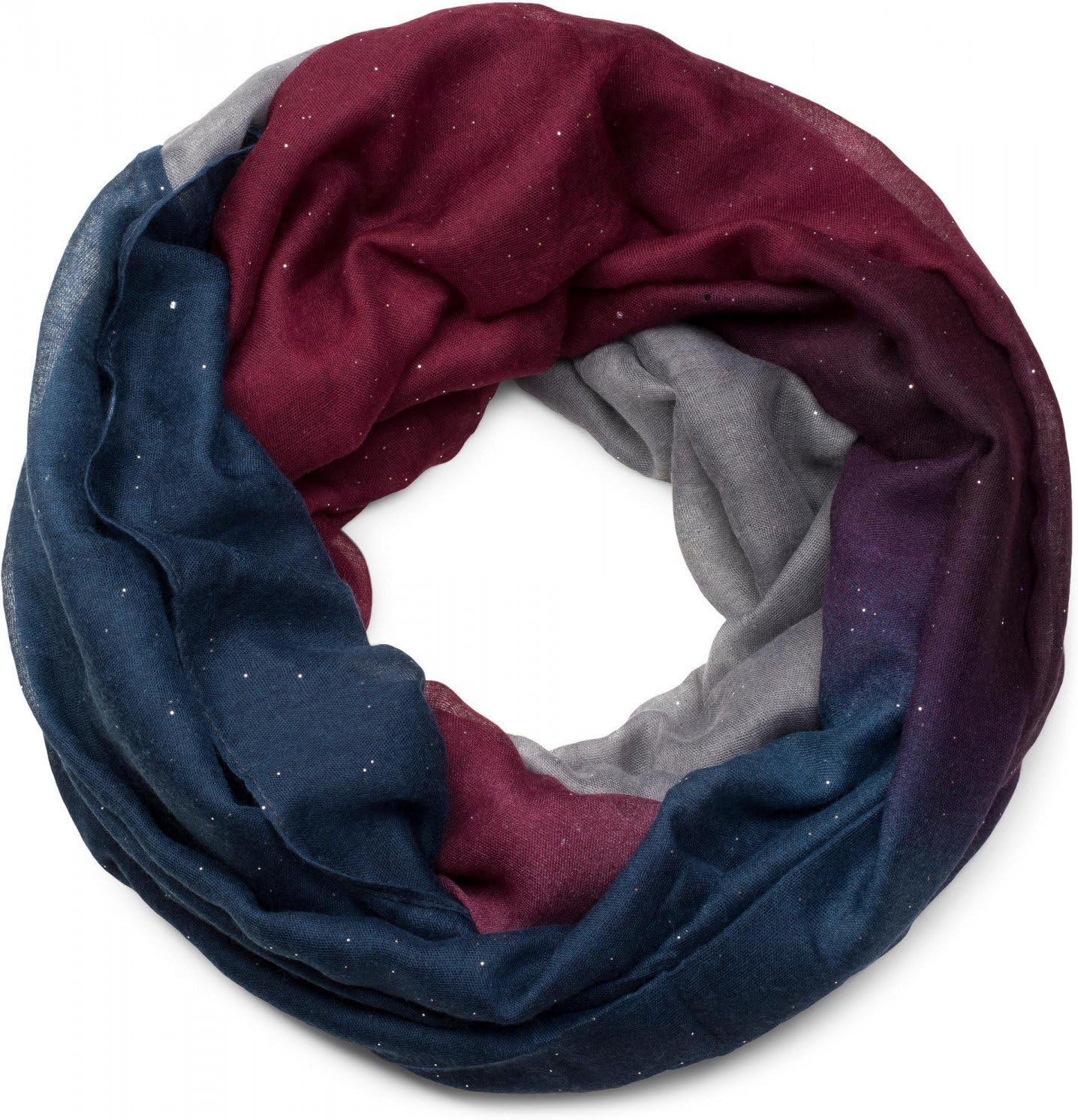 classic glitter loop tube scarf with gradient, glitter scarf, sequins, scarf, kerchief, women 01017033