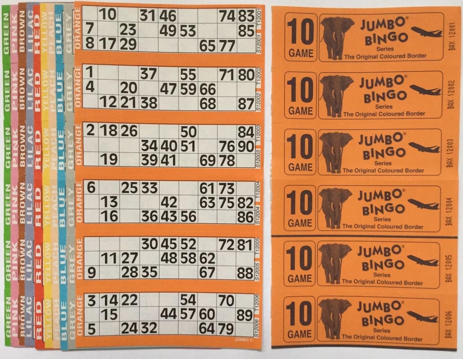 6000 10 PAGE GAMES JUMBO BINGO TICKETS 6 TO VIEW JUMBO BINGO BOOKS
