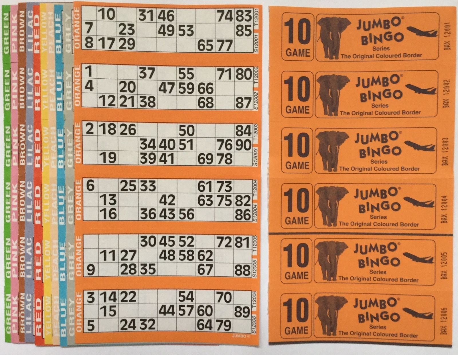 Jumbo 750 10 PAGE GAMES BINGO TICKETS 6 TO VIEW BINGO BOOKS