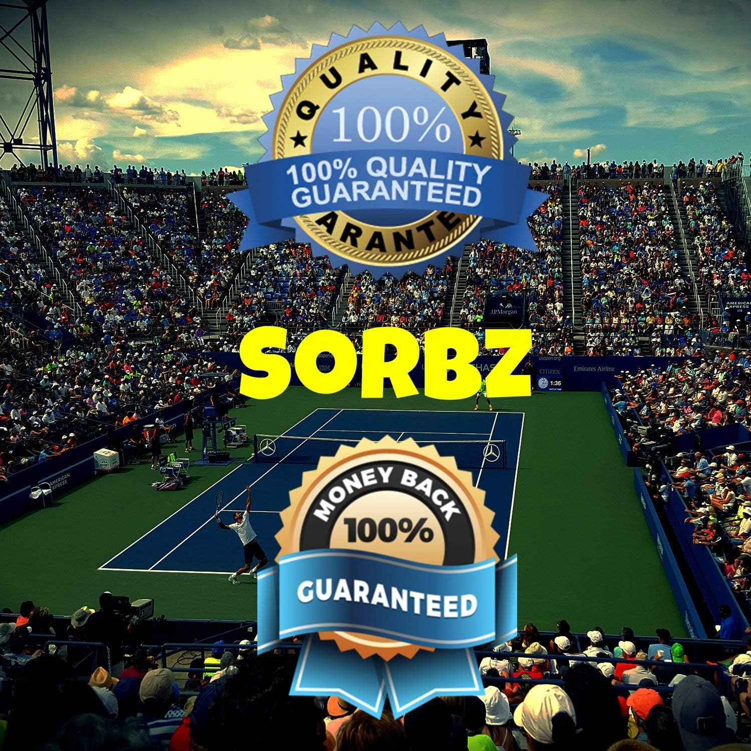 Sorbz Tennis Dampeners - Super 12 Pack - Have Fun and Personalize Your Racket with Shock Absorbers - Perfect Tennis Gift (Winners) : Sports & Outdoors