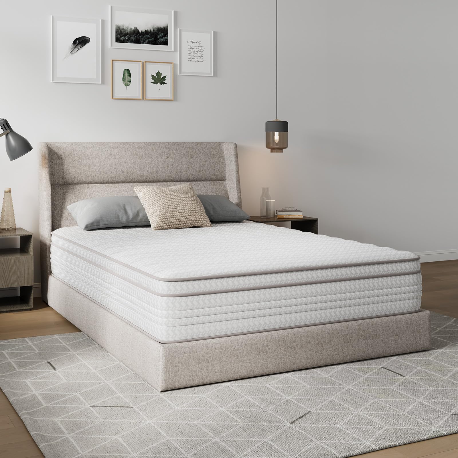 Photo 1 of Novilla Queen Mattress, 12 Inch Queen Size Mattresses in a Box with Smarts™ Pocket Coil for Pressure Relief, Medium Plush Foam and Spring Hybrid Colchones with CertiPUR-US Certified