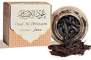 Oud Al Ibtisam Muattar Bakhoor by Dukhni | 1 jar X 40 Grams | Arabic Bakhoor Incense | Aromatic Wood Chips | Warm Floral Oud Blend | Perfect for Prayer Time | Ramadan & Eid Gifts