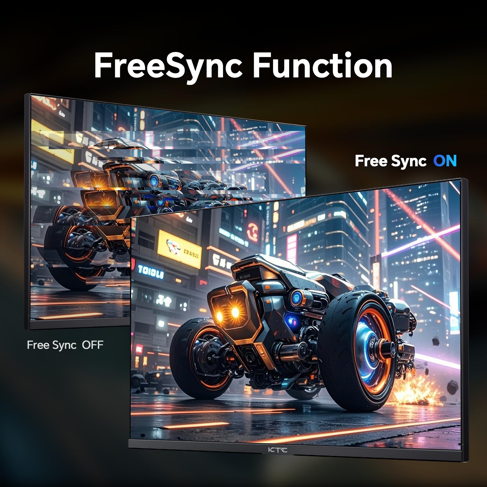 Ktc 24 Inch 1440P Gaming Monitor, Qhd 180Hz Monitor With 185Hz Overlocked, 1Ms, Fast Ips, Adaptive Sync, Hdr400, Height Adjustable, Low Blue Light, Flicker-Free, 2 X Hdmi, 1 X Dp H24T7 - View 8