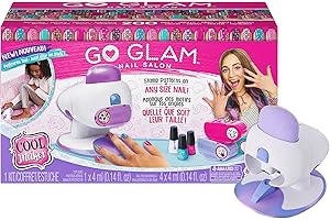 Cool Maker, GO Glam Nail Stamper Deluxe Salon with Dryer for Manicures and Pedicures with 3 Bonus Patterns and 2 Bonus Nail Polishes, Amazon Exclusive