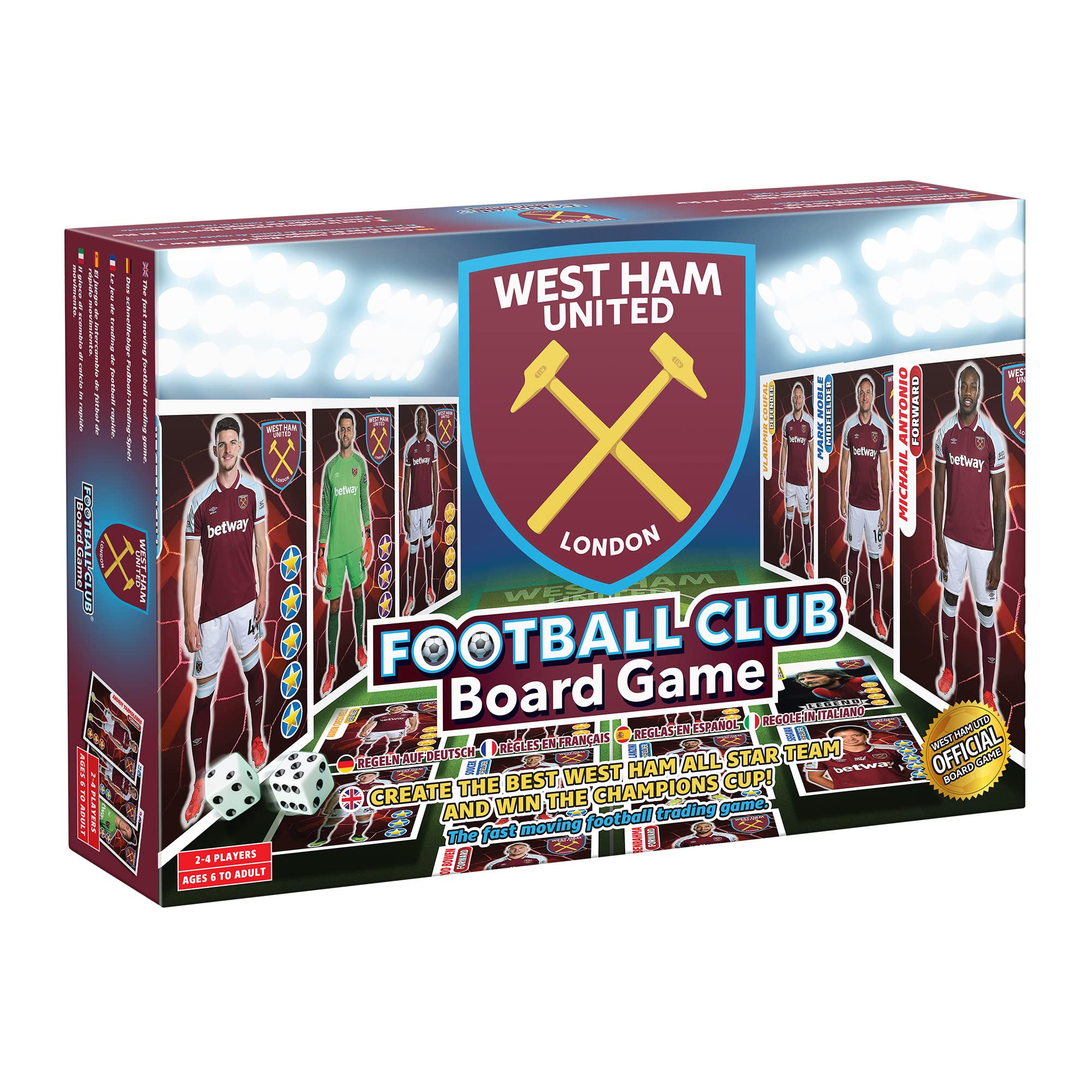 Official West Ham Football Club Board Game By Football Billionaire | Family Board Games for Kids and Adults | Ages 6+| A Trading & Family Strategy Board Game for 2-4 Players as Seen on Dragon's Den โ image 1