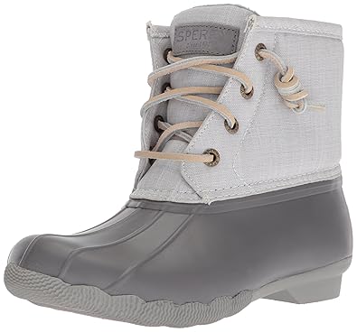 grey sperry duck boots
