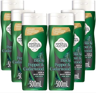 Imperial Leather Black Pepper & Cedarwood 2 in 1 Body Wash 6x500ml