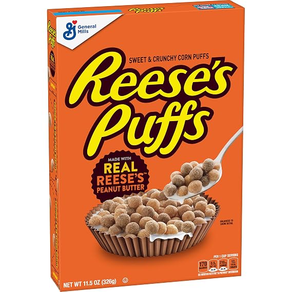 General mills reese's puffs swt crnchy corn puffs cereal (016000122222)
