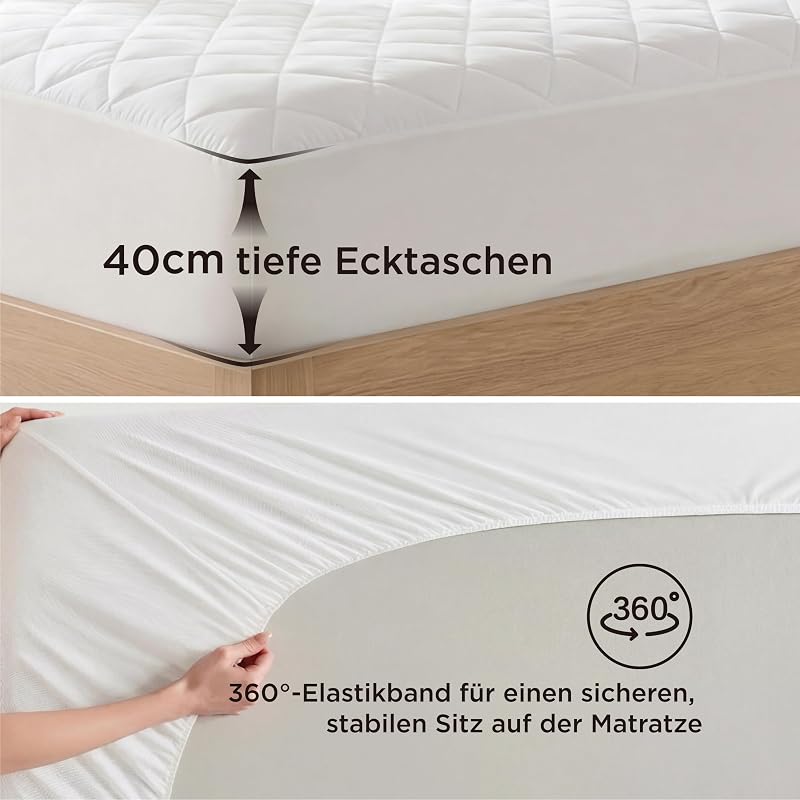 Matratzenschoner 140x200cm Wasserdicht - Matratzenbezug Weiß