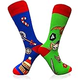 Fantasydice 2 Pairs DND Fantasy Novelty Crew Socks, Mythical Creatures & Animal Folk, US 8-12 (EU 41-45)