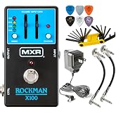 MXR MX100 Rockman X100 Analog Tone Processor Effects Pedal Scholz Amp Reproduction with Tonebird Bundle Featuring Dunlop 9v Power Supply Groovetech Tool, Patch Cable and Picks