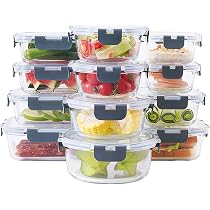 Amazon.com: UMEIED Paquete de 12 recipientes de vidrio para ...
