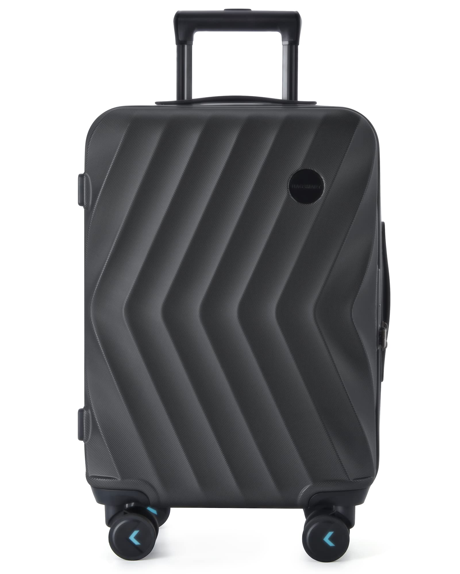 BAGSMART Carry On Luggage, PC Hardside Suitcase 22x14x9 Airline Approved, 20 Inch Travel Carry-on Luggage with Spinner Wheels, Lightweight Rolling Suitcases for Men Women,Black