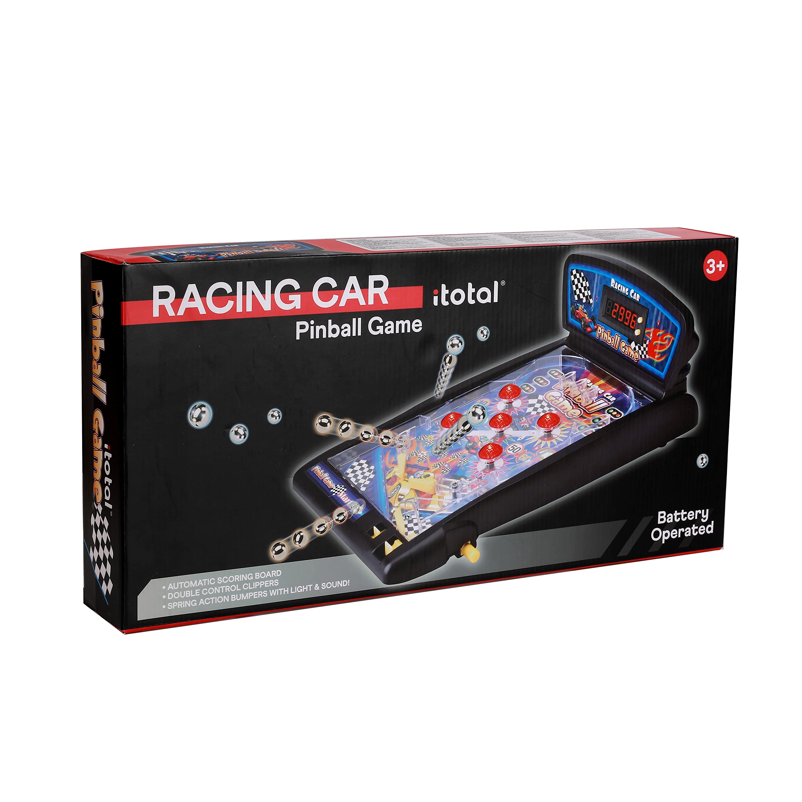 I-TOTAL® - Pinball Space Galaxy. Game Pinball Space and Machines. Game for Children and Adults Retro Vintage Display, 42 x 15 x 17 cm