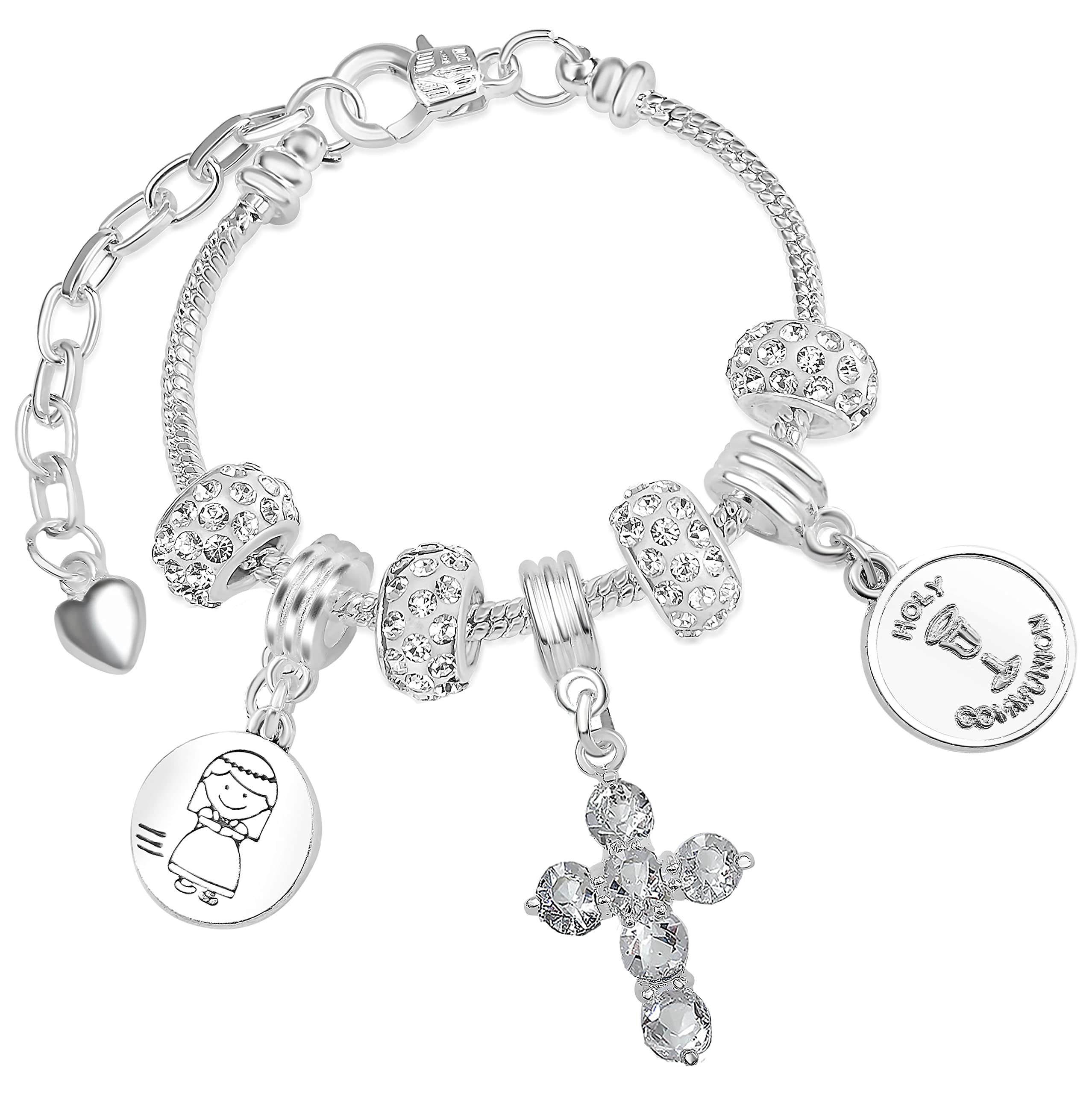 First Holy Communion Crystal Charm Bracelet and Gift Box (Style 1)