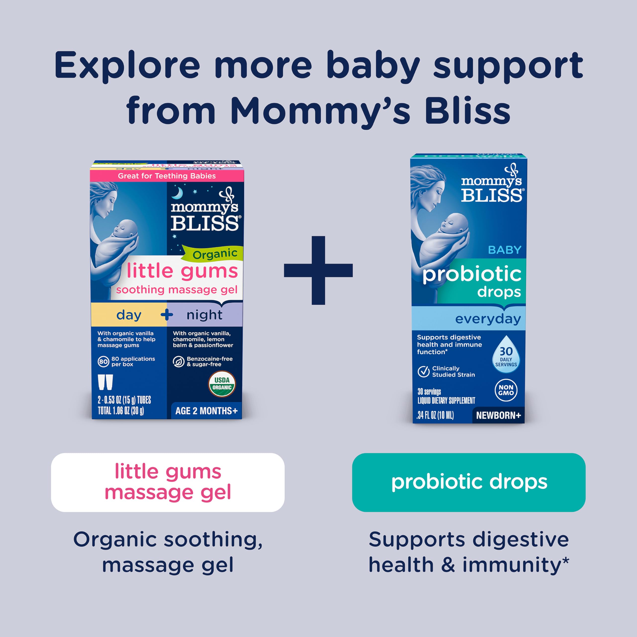 Mommy's Bliss Organic Baby Bedtime Paci Gel, Promotes Restful Sleep*, Melatonin Free, Age 2 Months+, 0.53 Fl Oz