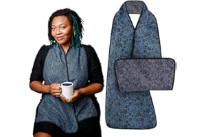 DESIGNED TO DINE Reversible Adult Bib Scarf - Dignified Alternative to Adult Bibs | Washable and Reusable Clothing Protectors