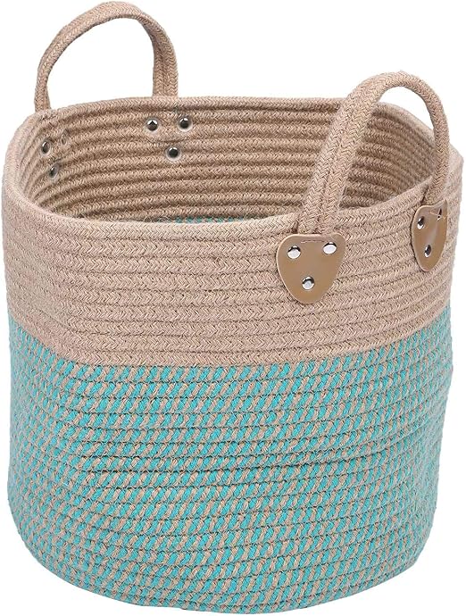 Vaorwne Canasta Grande Canasta de Almacenamiento Tejida con Asas Yute