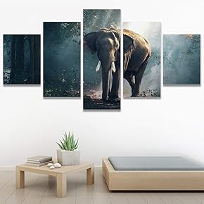 SIGNWIN 5 Panel Canvas Wall Art Modern Art...