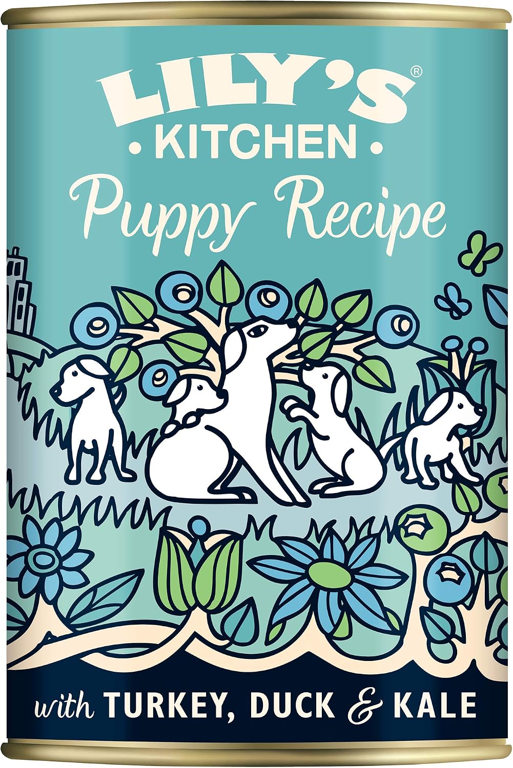 Lily's Kitchen Natural Puppy Dog Food Wet Tins - Puppy Recipe with Turkey - Complete Meal Recipes (6 Tins x 400g)