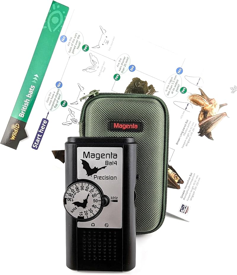 Bat Detector Gift Set Magenta Bat4 with Case & Field Guide