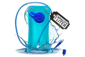 LAGARTO Water Bladder for Hiking Backpack – 1L/1.5L TPU Material Hydration Bladder with Readable Markup, Large Opening Lid, Mouthpiece Cap & Easy Tube Connection – Water Pouch for Backpac , Camping Trips
