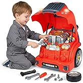 Interactive Truck Engine Toy with Removable Parts - Lights, Sounds，Ages3-5 | Fun for Young Mechanics-Unleash their Creativity and Motor Skills with this Truck Engine Toy-Ideal Gift for 3-5-Year-Old Boys