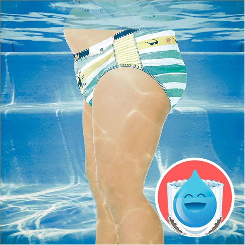 Pannolini Bambino Splashers Baby Shark, Taglia 4 (9-15 kg), 88 pannolini,Costumi da bagno usa e getta, Protezione Anti-perdite In Acqua