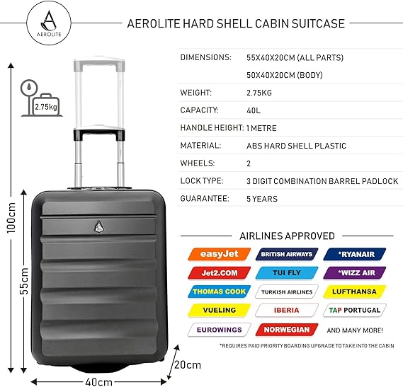 2 wheel hard shell suitcase