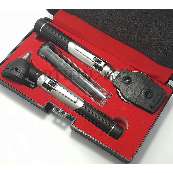 Fiber Optic LED Ophthalmoscope & Otoscope Diagnostic Set - CE Certified With 2 Free Bulbs 4 thumbnail image