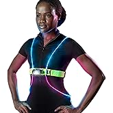 noxgear Tracer2 Multicolor Light Up and Reflective Running Vest | Rechargeable, Ultra-bright Running Lights for Runners