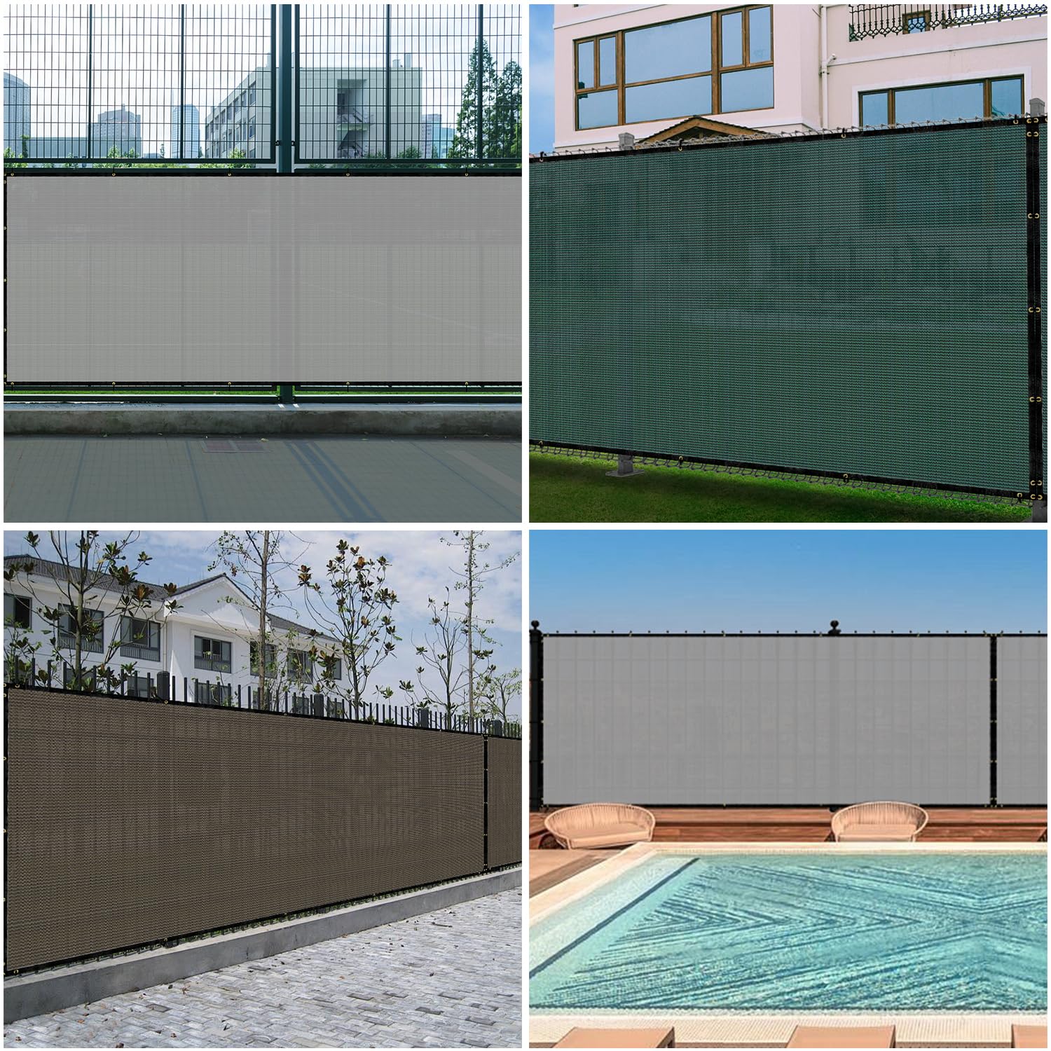 SunnyRoyal 8' x 220' Beige Privacy Fence Screen