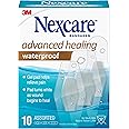Nexcare Advanced Healing Waterproof Bandages, Assorted Sizes, 10 Count