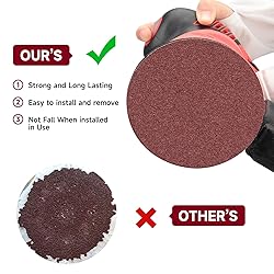 POTUINOM 5 Inch 100 PCS Sanding Disc 150 Grit,Hook