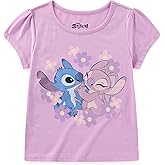 Disney Lilo & Stitch Angel Girls Short Sleeve T-Shirt for Big Kids