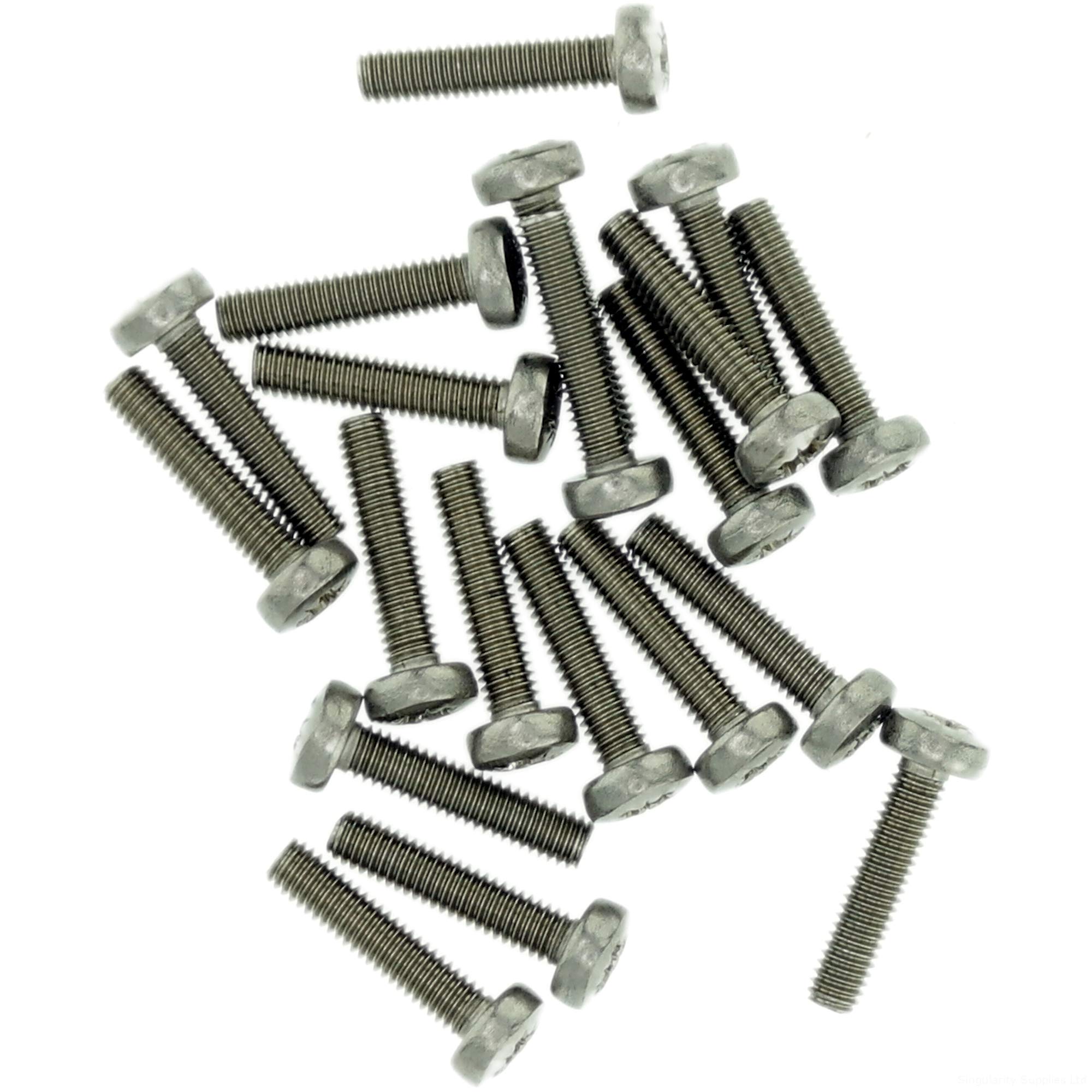 M1.6 (1.6mm x 5mm) Pozi Pan Machine Screw (Bolt) - Stainless Steel (A2) (Pack of 20)