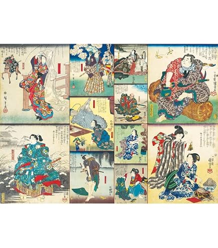 Bristlegrass 1000 Teile Puzzle Für Erwachsene – Japanischer Drache & Tiger Im Ukiyo-e Stil Von Kuniyoshi